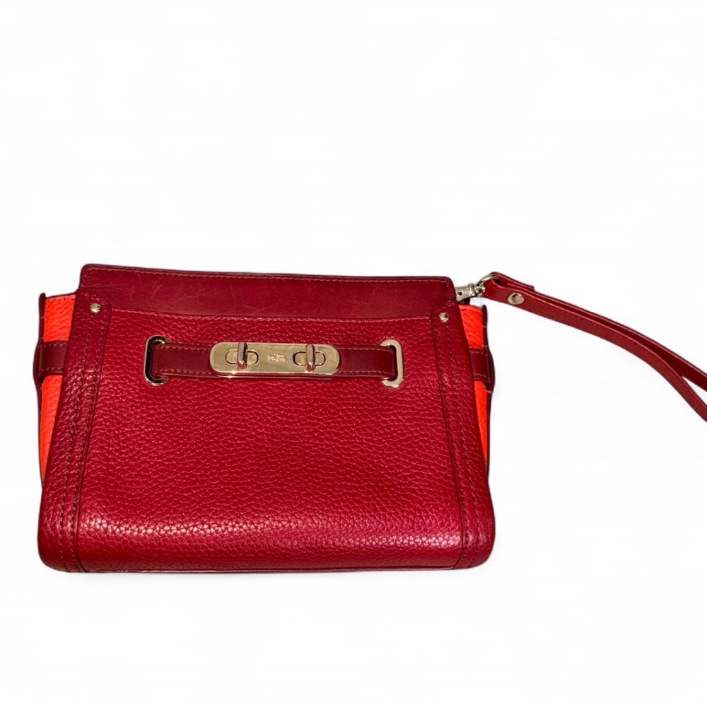 Coach Swagger Wristlet/Crossbody Bag Red/Orange